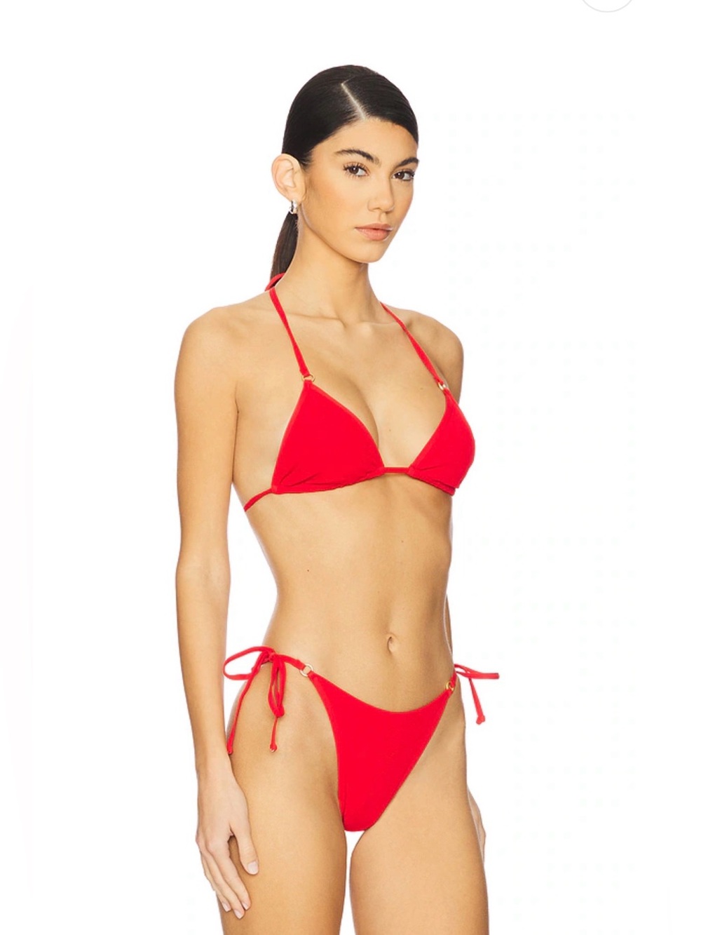 L*Space Banning Bikini Top in Flame; Size: Medium